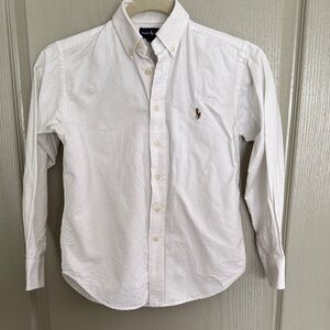 Ralph Lauren Boy White Button-Down Shirt Polo Oxford Dress Suit